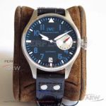 ZF Factory IWC Big Pilot's IW500401 Blue Arabic Markers Black Leather Strap Swiss Cal.51111 46.2mm Automatic Watch
